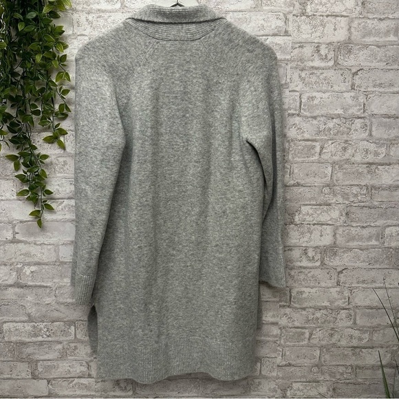 Ann Taylor long cardigan wool‎ women’s XS gray silver speckle - Picture 3 of 6